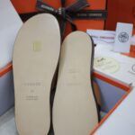 Dép Hermes Izmir Da Trơn Full Brown Nâu Like Auth