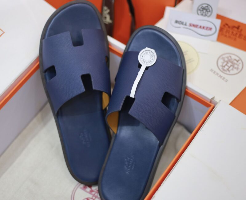 Dép Hermes Izmir da Epsom Xanh Navy Like Auth