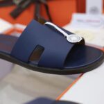 Dép Hermes Izmir da Epsom Xanh Navy Like Auth