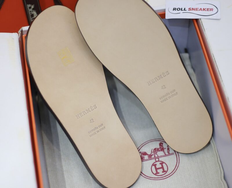 Dép Hermes Izmir da Epsom Xanh Navy Like Auth