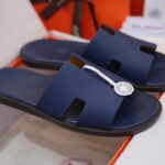 Dép Hermes Izmir da Epsom Xanh Navy Like Auth