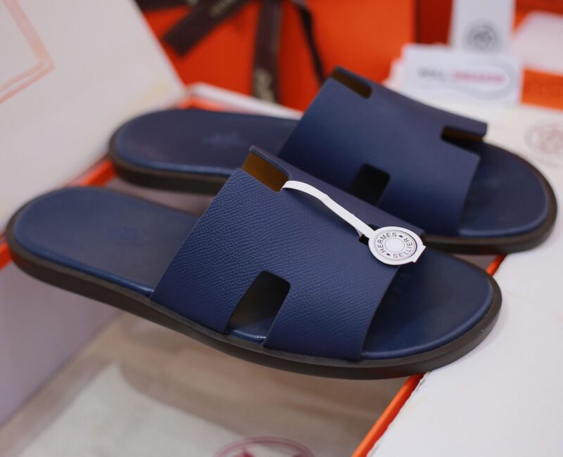 Dép Hermes Izmir da Epsom Xanh Navy Like Auth
