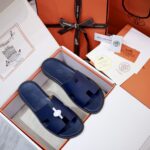 Dép Hermes Izmir da Epsom Xanh Navy Like Auth