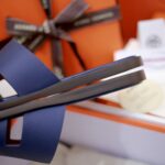 Dép Hermes Izmir da Epsom Xanh Navy Like Auth