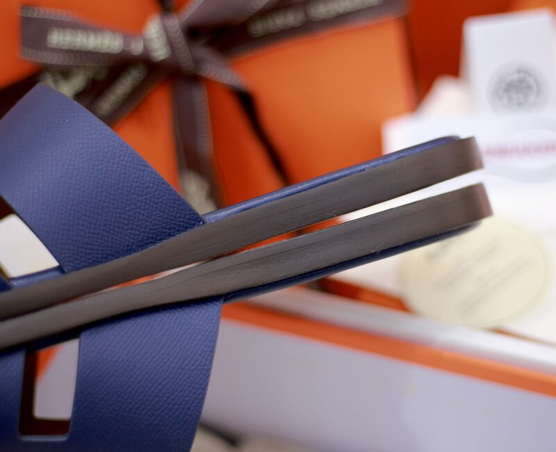 Dép Hermes Izmir da Epsom Xanh Navy Like Auth