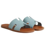 Dép Hermes Sea Green da Epsom Đế Nâu Like Auth