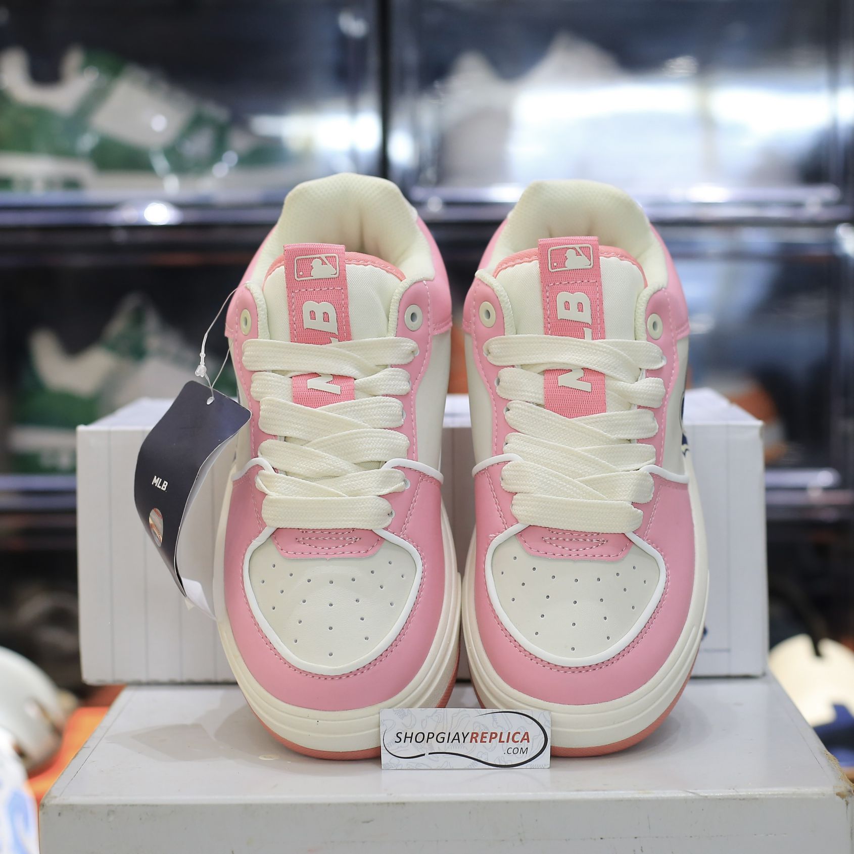 Giày MLB Chunky Liner Candy Pop Pink Boston Red Sox Like Auth