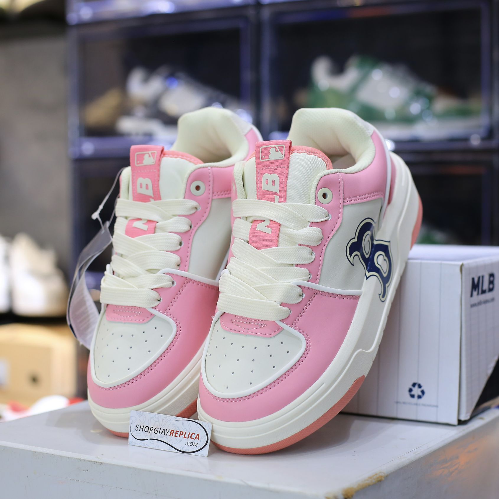 Giày MLB Chunky Liner Candy Pop Pink Boston Red Sox Like Auth