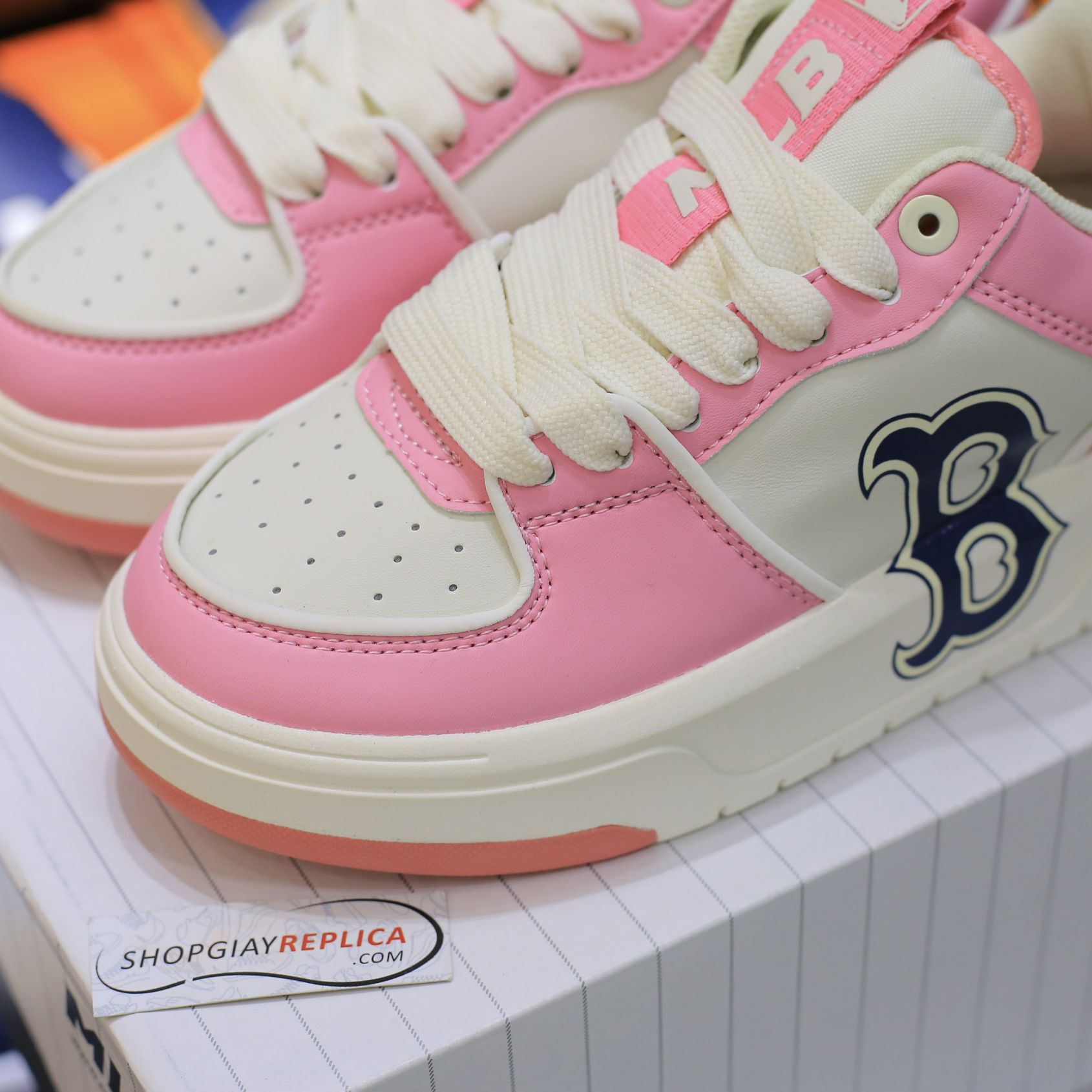 Giày MLB Chunky Liner Candy Pop Pink Boston Red Sox Like Auth