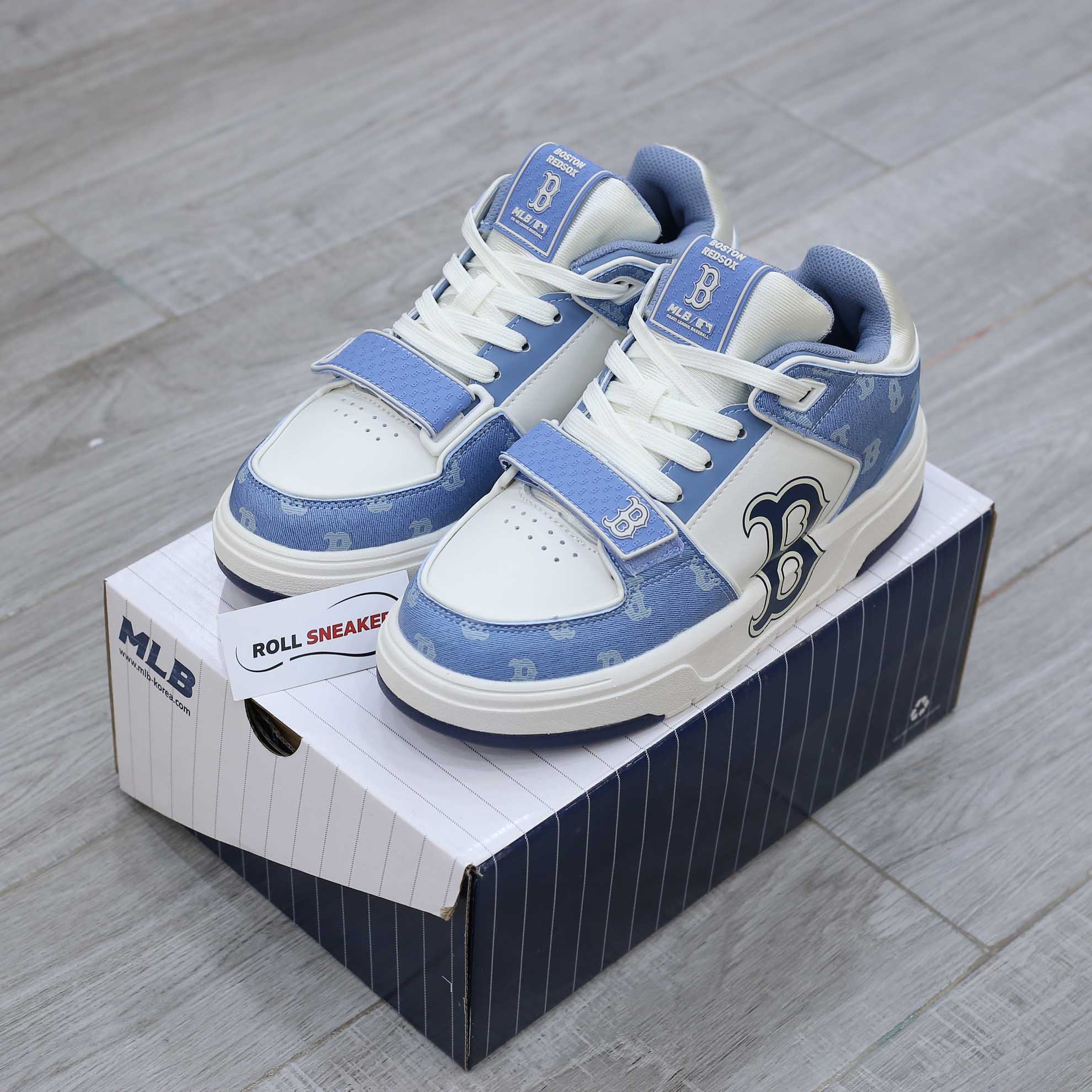 Giày MLB Chunky Liner Mid Denim Boston Red Sox ‘D.Blue’ Like Auth