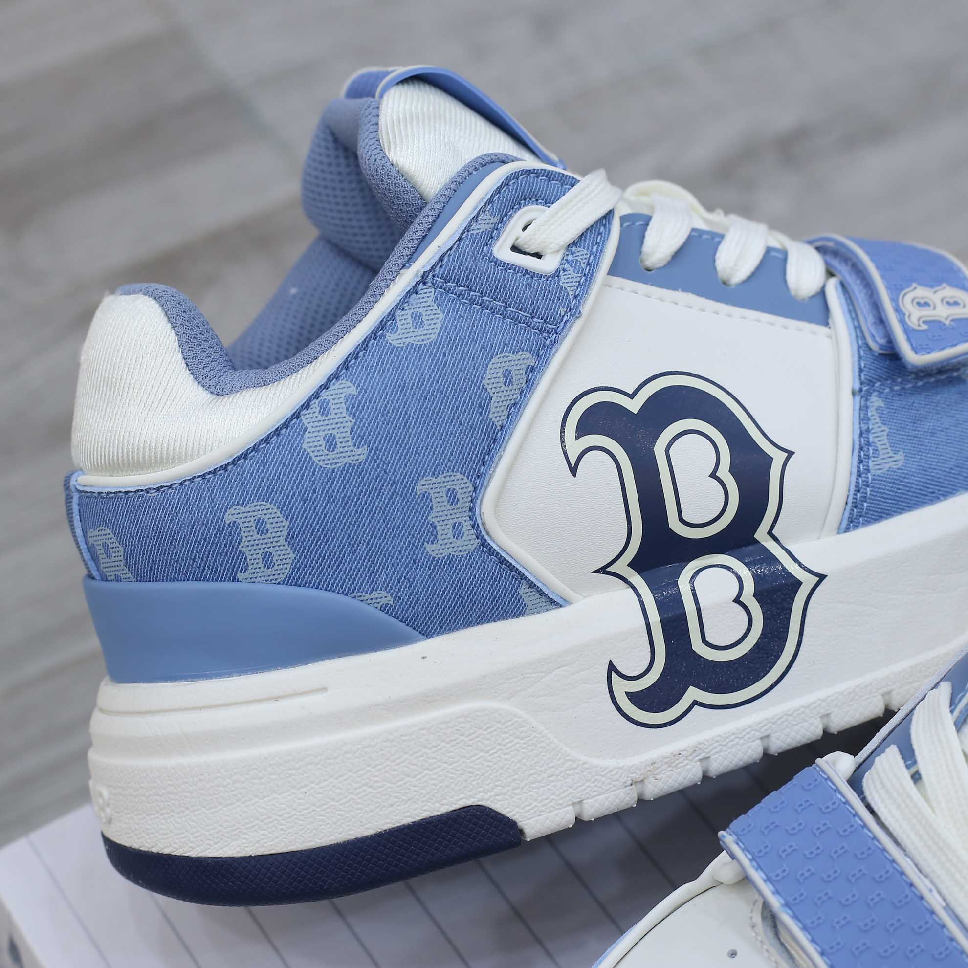 Giày MLB Chunky Liner Mid Denim Boston Red Sox ‘D.Blue’ Like Auth
