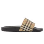 Dép Burberry Vintage Check Print Slides Archive Beige Like Auth