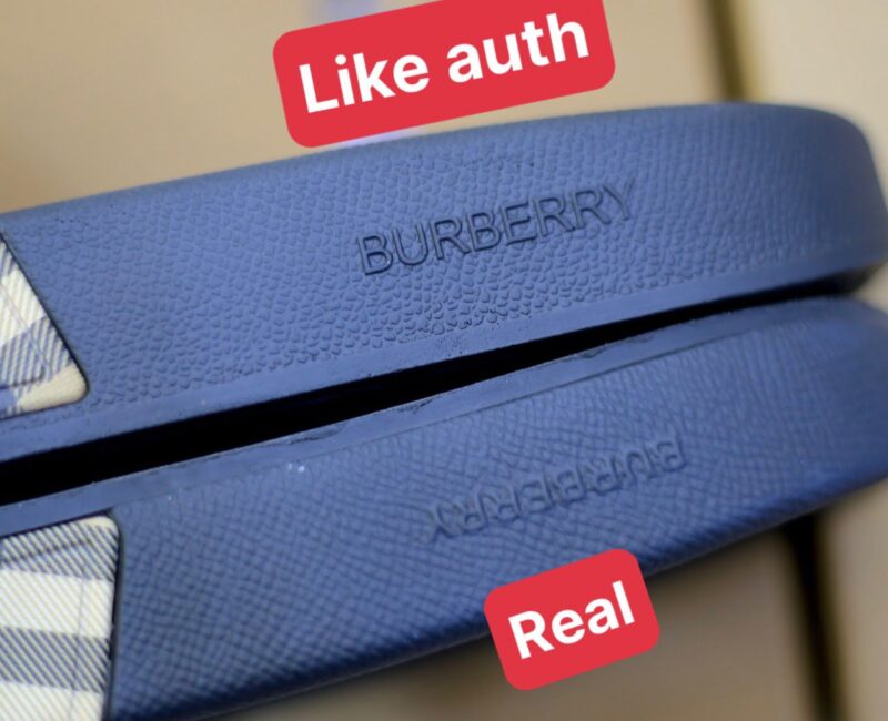 Dép Burberry Vintage Check Print Slides Archive Beige Like Auth