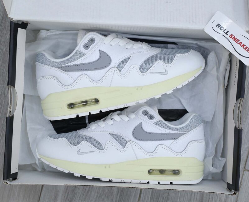 Giày Nike Air Max 1 Patta Waves ‘White Grey’ Like Auth
