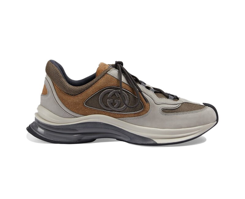 Giày Gucci Run Sneaker Light Grey Suede Like Auth