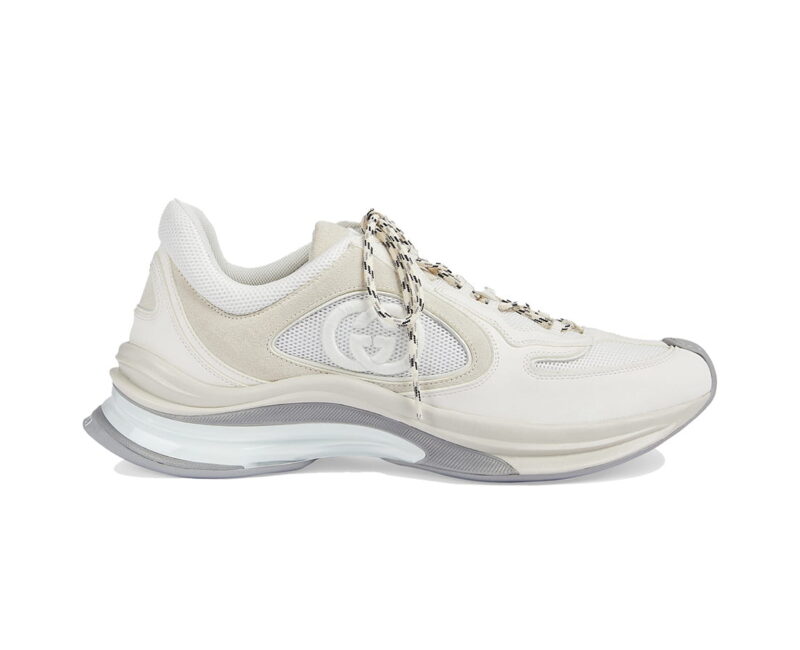 Giày Gucci Run Sneaker White Suede Like Auth