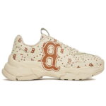 Giày MLB BigBall Chunky Saffiano Diamond Monogram Boston Red Sox Beige Like Auth