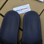 Dép Nam Burberry Sliced Check Print Slides Black Like Auth