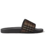 Dép Nam Burberry Check Cotton and Mesh Slides