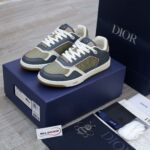 Giày Dior B27 Low Brown and Deep Gray họa tiết da Dior Oblique Galaxy Like Auth