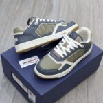 Giày Dior B27 Low Brown and Deep Gray họa tiết da Dior Oblique Galaxy Like Auth