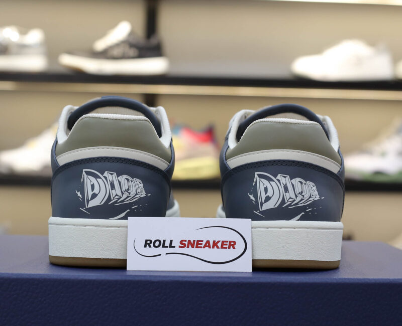 Giày Dior B27 Low Brown and Deep Gray họa tiết da Dior Oblique Galaxy Like Auth