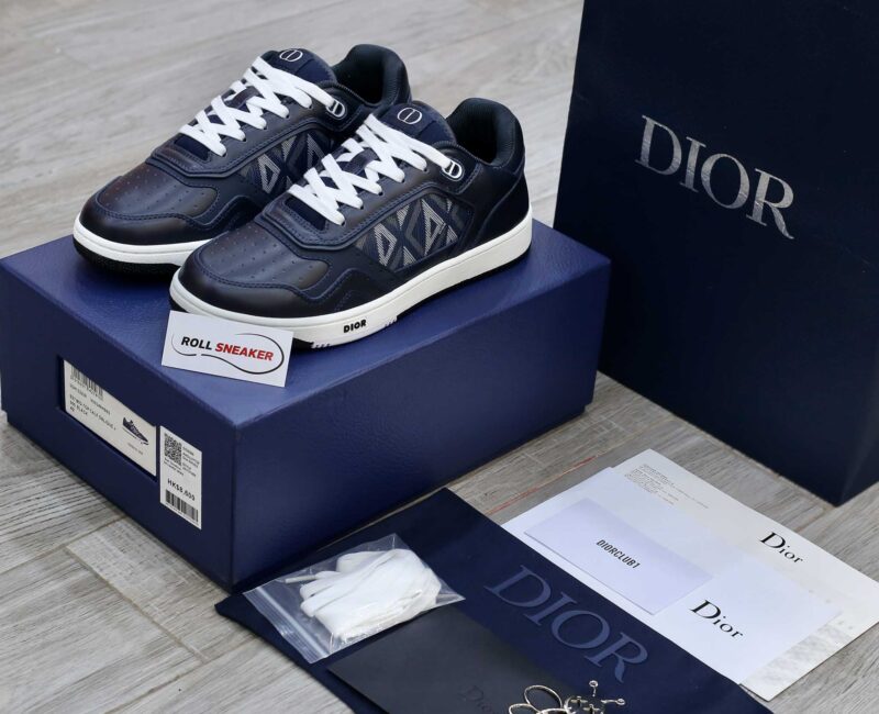 Dior B27 Low Navy Blue CD Diamond Canvas