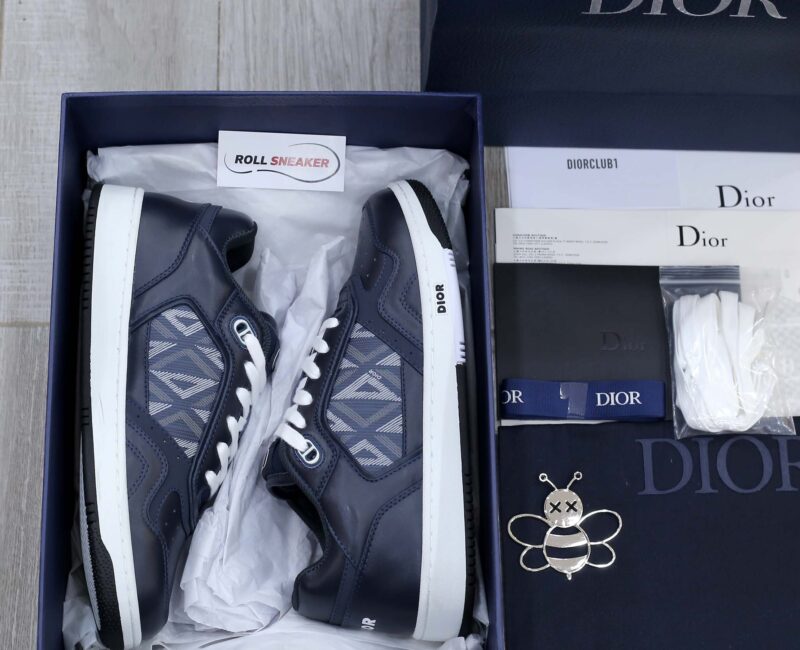 Dior B27 Low Navy Blue CD Diamond Canvas