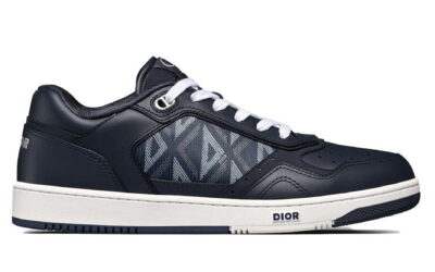 Giày Dior B27 Low Navy Blue họa tiết vải CD Diamond Canvas Like Auth