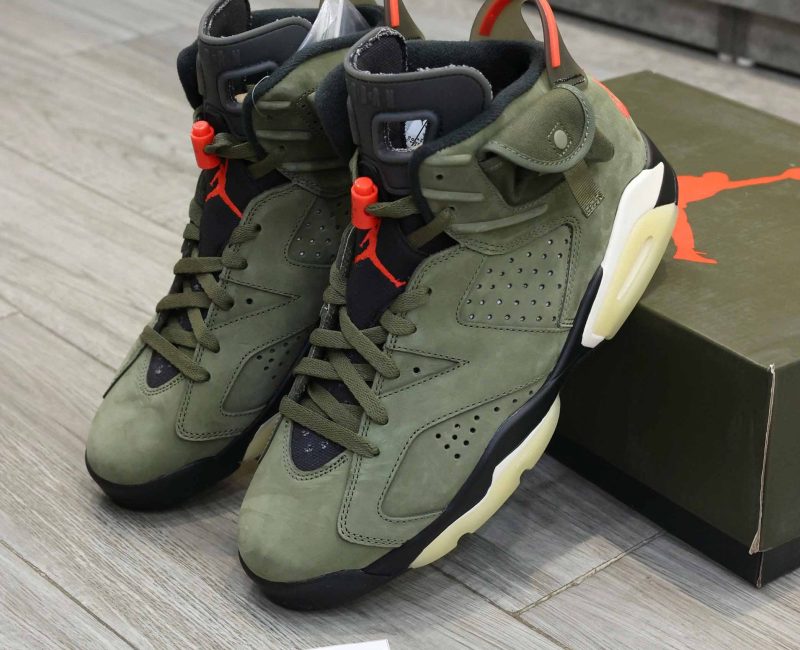 Giày Nike Air Jordan 6 Retro Travis Scott OG Xanh Olive Best Quality