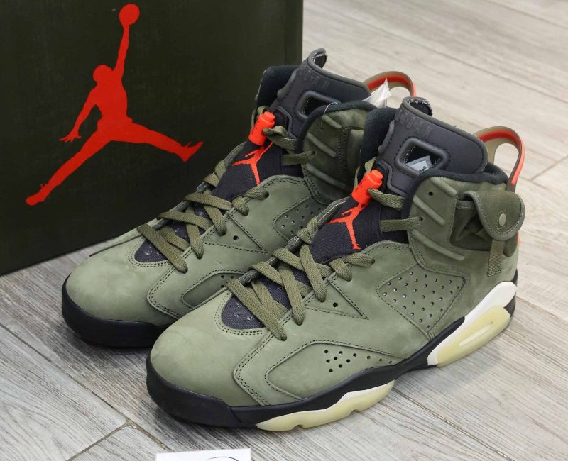 Giày Nike Air Jordan 6 Retro Travis Scott OG Xanh Olive Best Quality