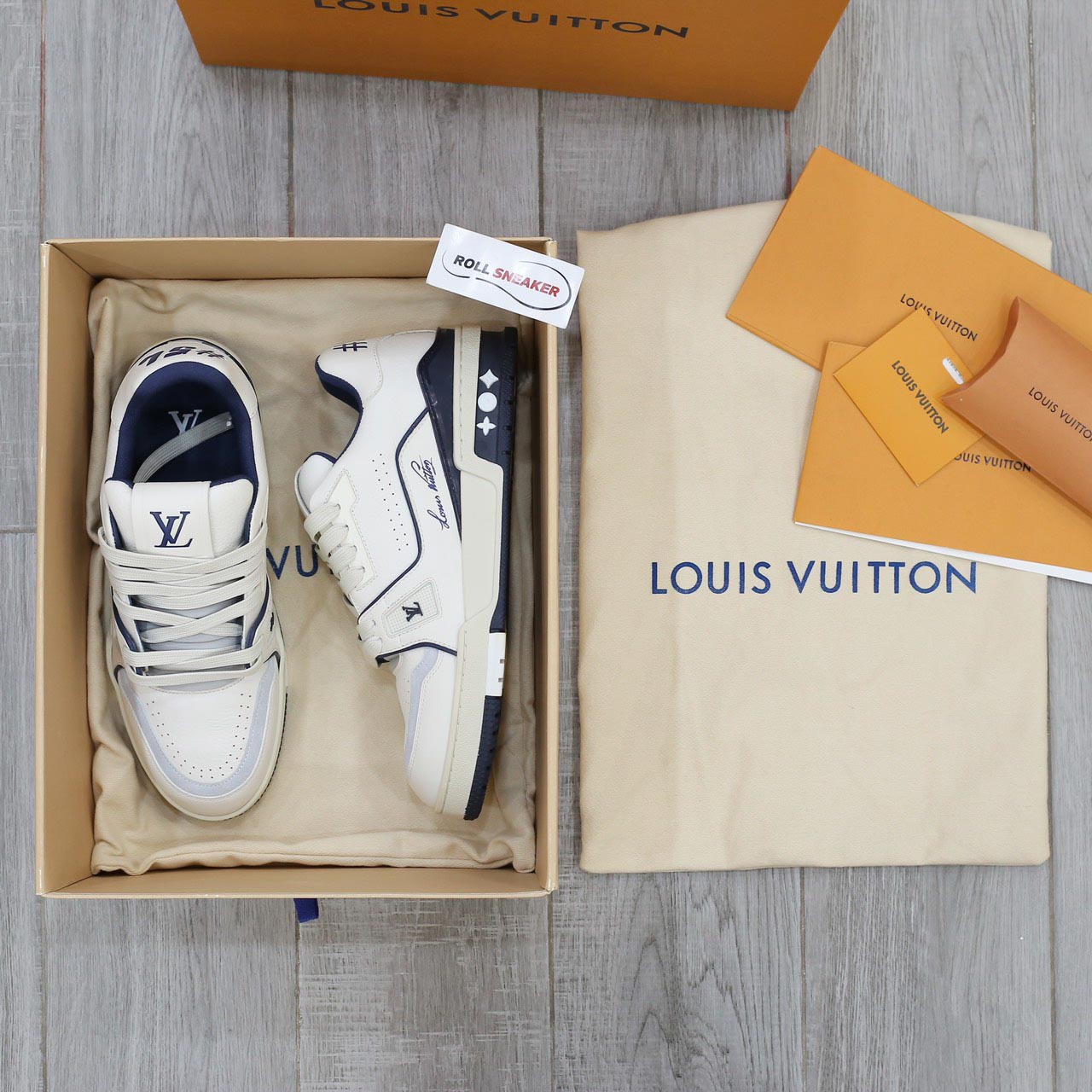 Louis Vuitton Lv Trainer #54 Signature Marine Blue