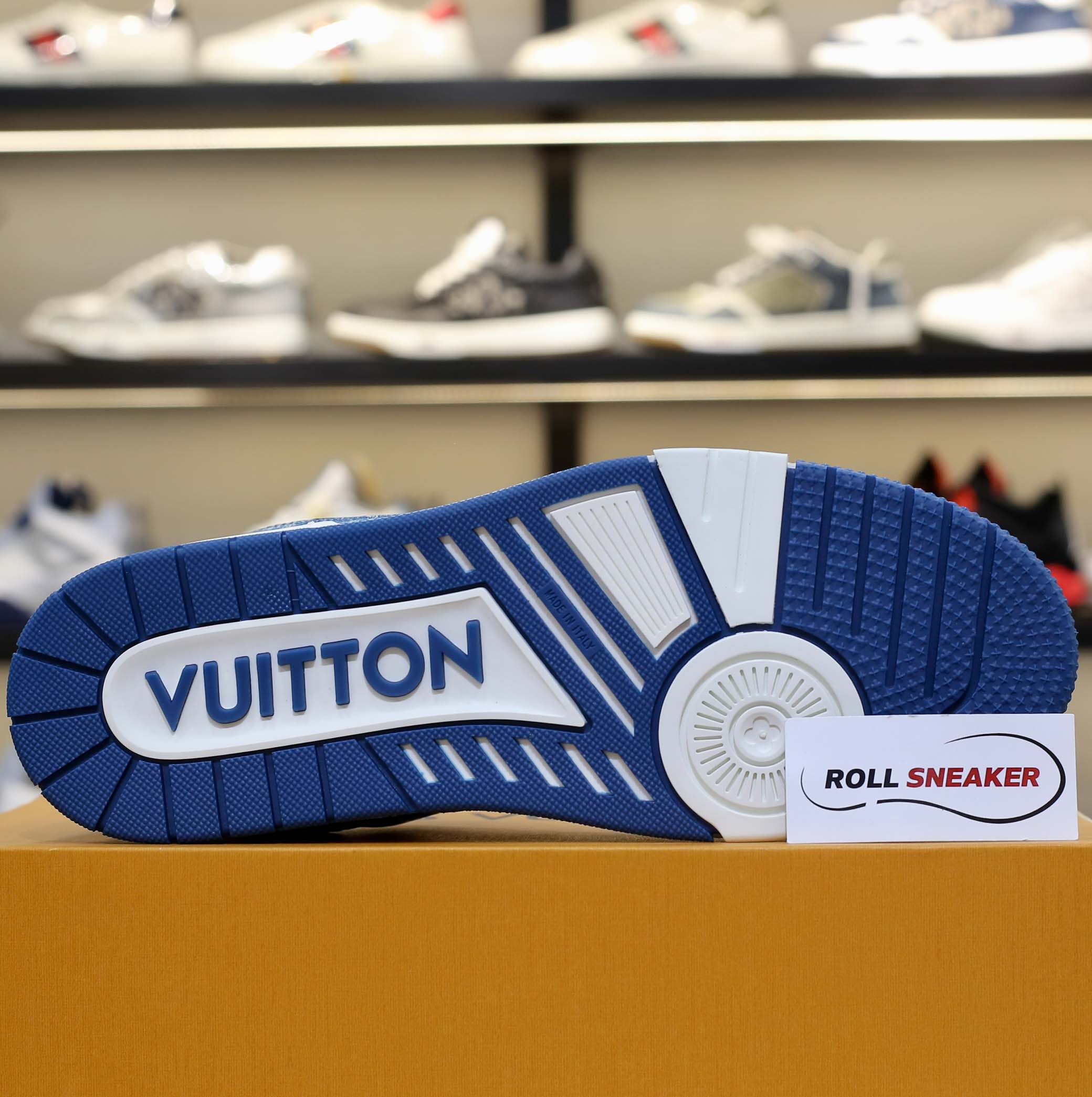 Louis Vuitton LV Trainer Monogram Denim White Blue