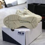 Giày MLB BigBall Chunky Saffiano Diamond Monogram Boston Red Sox Beige Like Auth