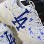 Giày MLB BigBall Chunky Saffiano Diamond Monogram LA Dodgers Ivory Like Auth