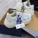 Giày MLB BigBall Chunky Saffiano Diamond Monogram LA Dodgers Ivory Like Auth