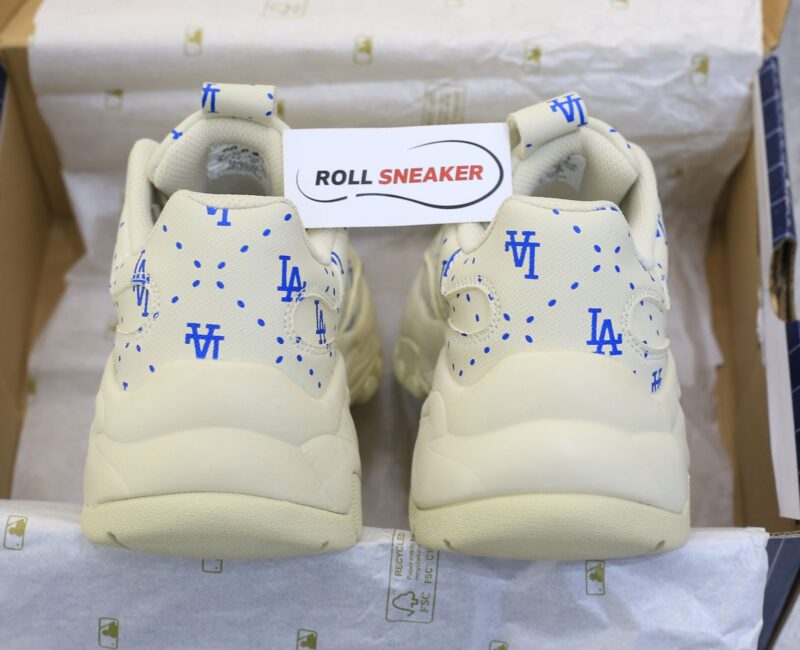 Giày MLB BigBall Chunky Saffiano Diamond Monogram LA Dodgers Ivory Like Auth