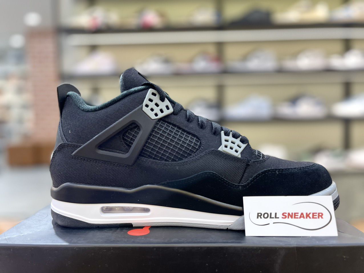 Giày Nike Air Jordan 4 Retro SE ‘Black Canvas’ Like Auth