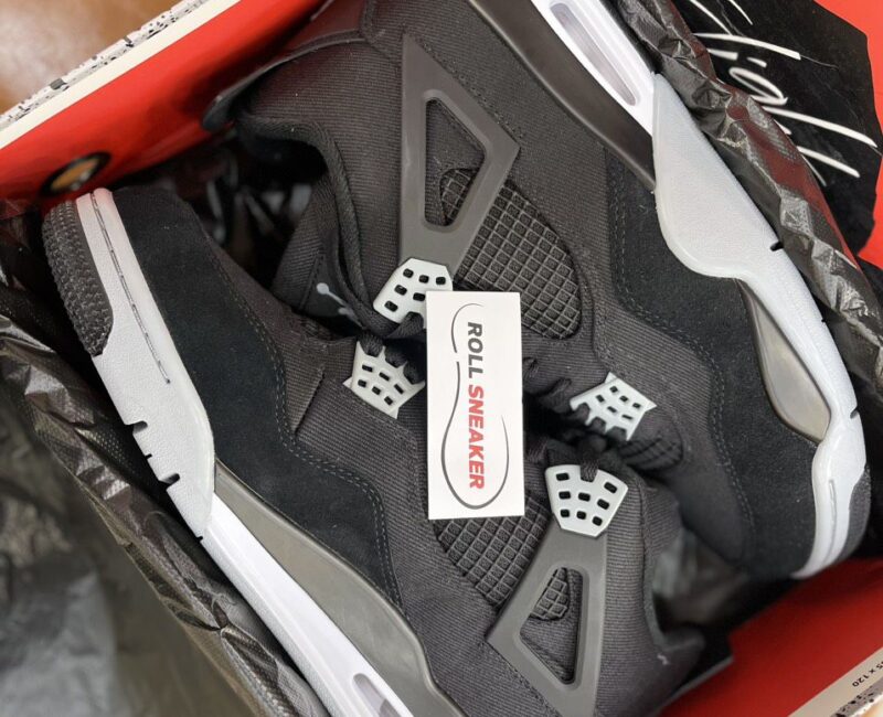 Giày Nike Air Jordan 4 Retro SE ‘Black Canvas’ Like Auth