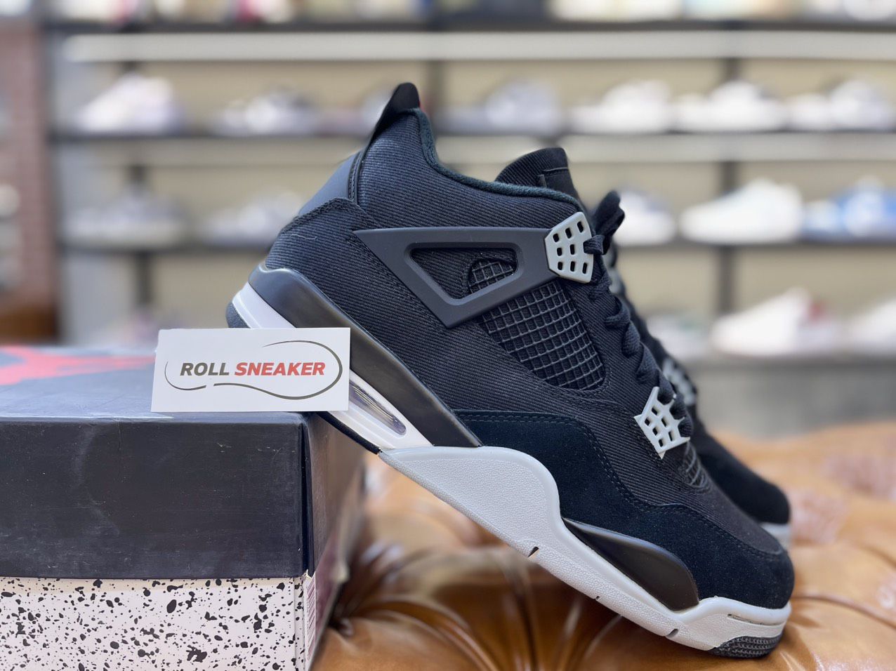 Giày Nike Air Jordan 4 Retro SE ‘Black Canvas’ Like Auth