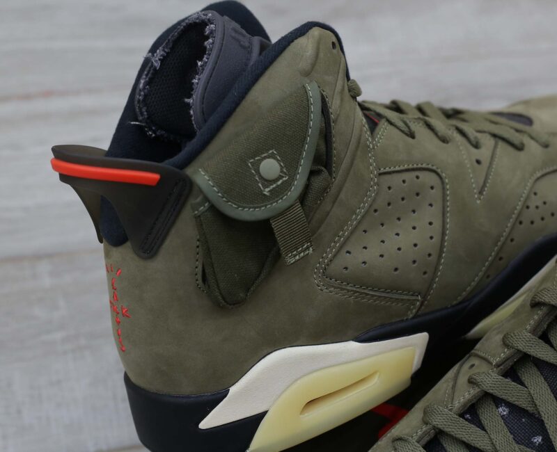 Giày Nike Air Jordan 6 Retro Travis Scott OG Xanh Olive Like Auth