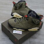 Giày Nike Air Jordan 6 Retro Travis Scott OG Xanh Olive Like Auth