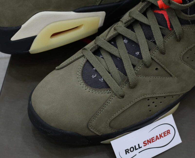 Giày Nike Air Jordan 6 Retro Travis Scott OG Xanh Olive Like Auth