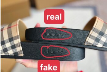Hướng dẫn cách phân biệt dép Burberry Auth và Like Auth