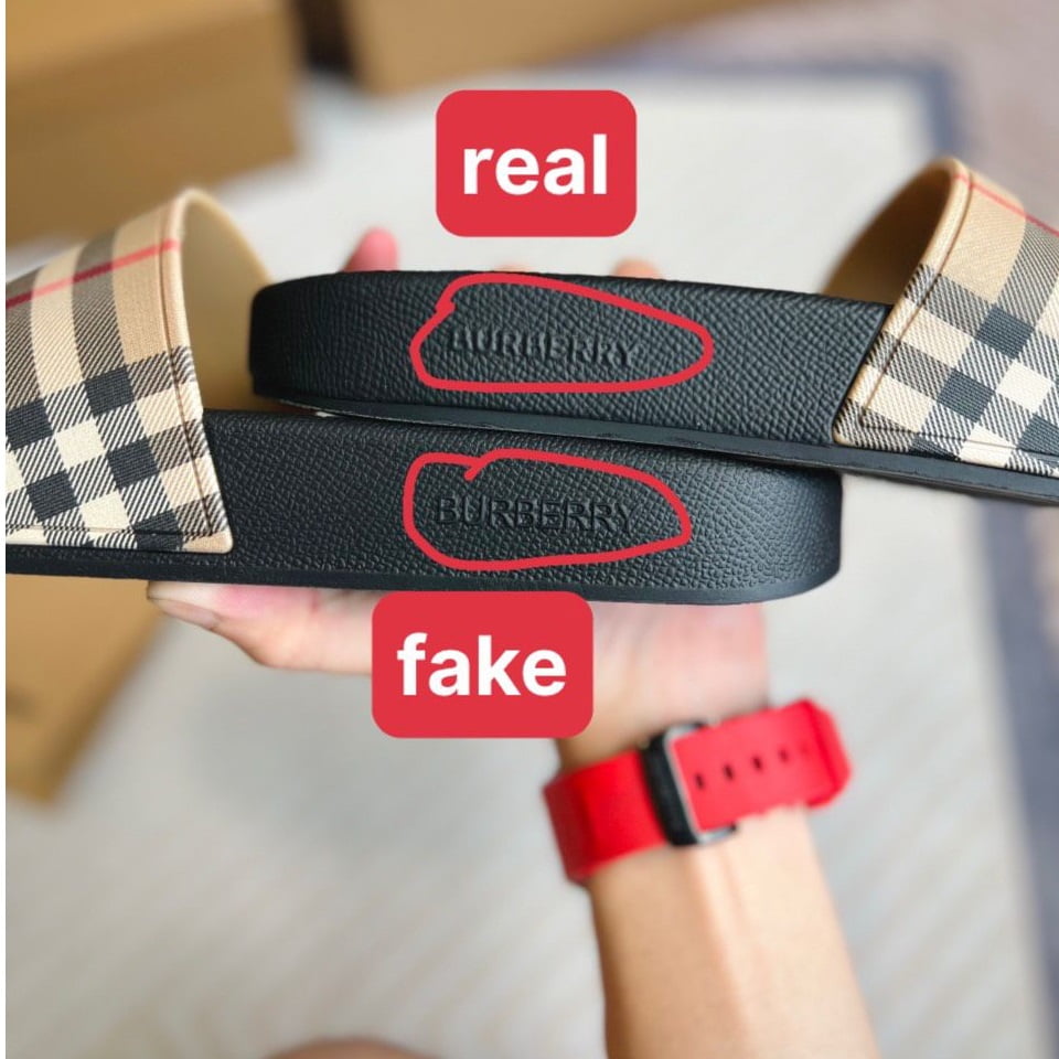 Hướng dẫn cách phân biệt dép Burberry Auth và Like Auth