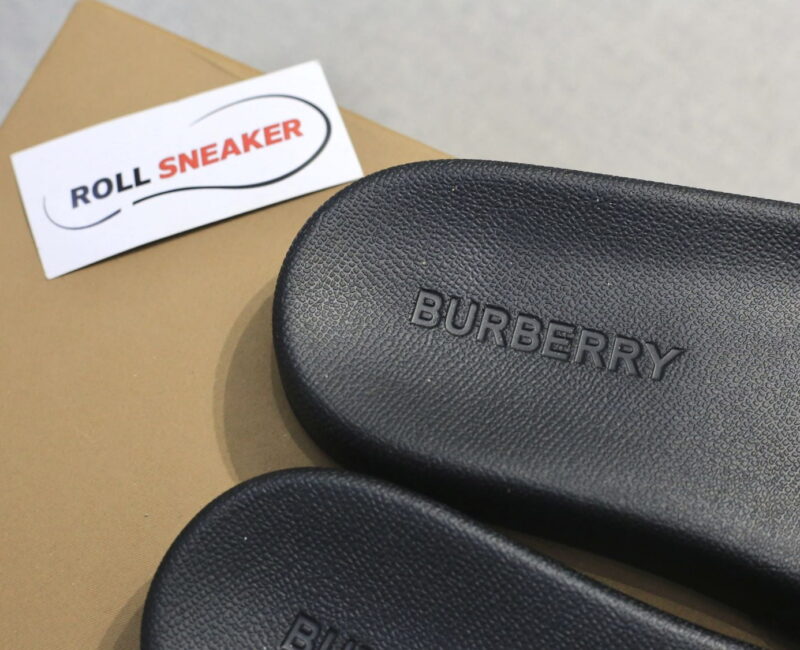 Dép Nam Burberry Check Cotton and Mesh Slides