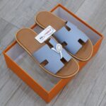 Dép Hermes Sea Green da Epsom Đế Nâu Like Auth