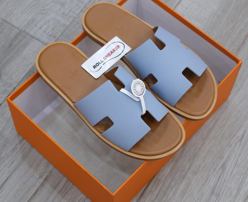 Dép Hermes Sea Green da Epsom Đế Nâu Like Auth