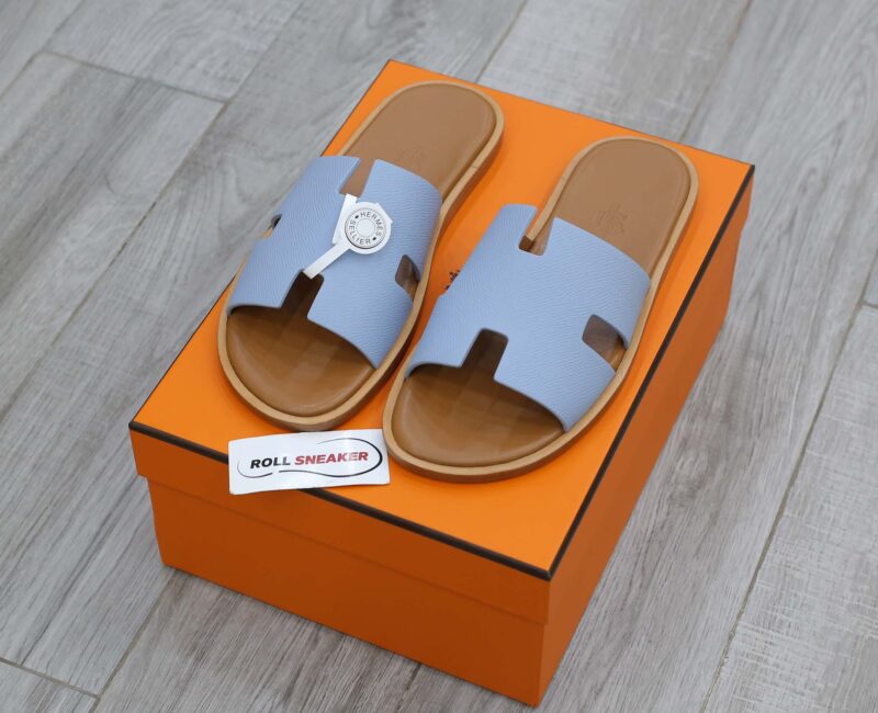 Dép Hermes Sea Green da Epsom Đế Nâu Like Auth