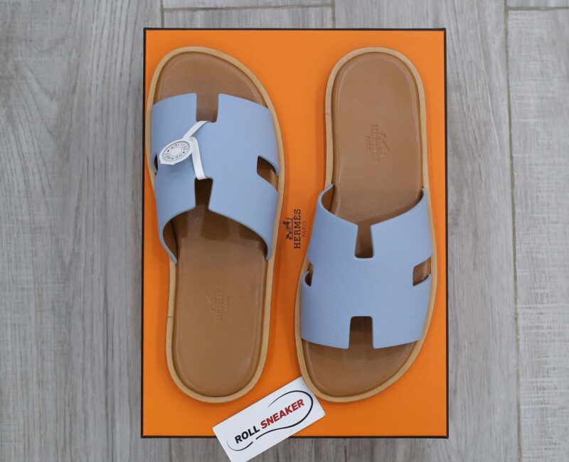 Dép Hermes Sea Green da Epsom Đế Nâu Like Auth